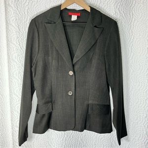 ALYN PAIGE Vintage 2-Button Front Gray Blazer Jacket